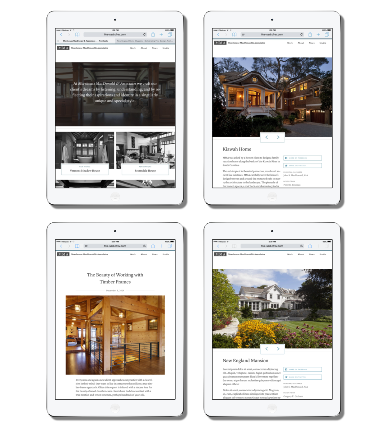 MMA's new website was beautifully conceived to work optimally on popular tablet computers.